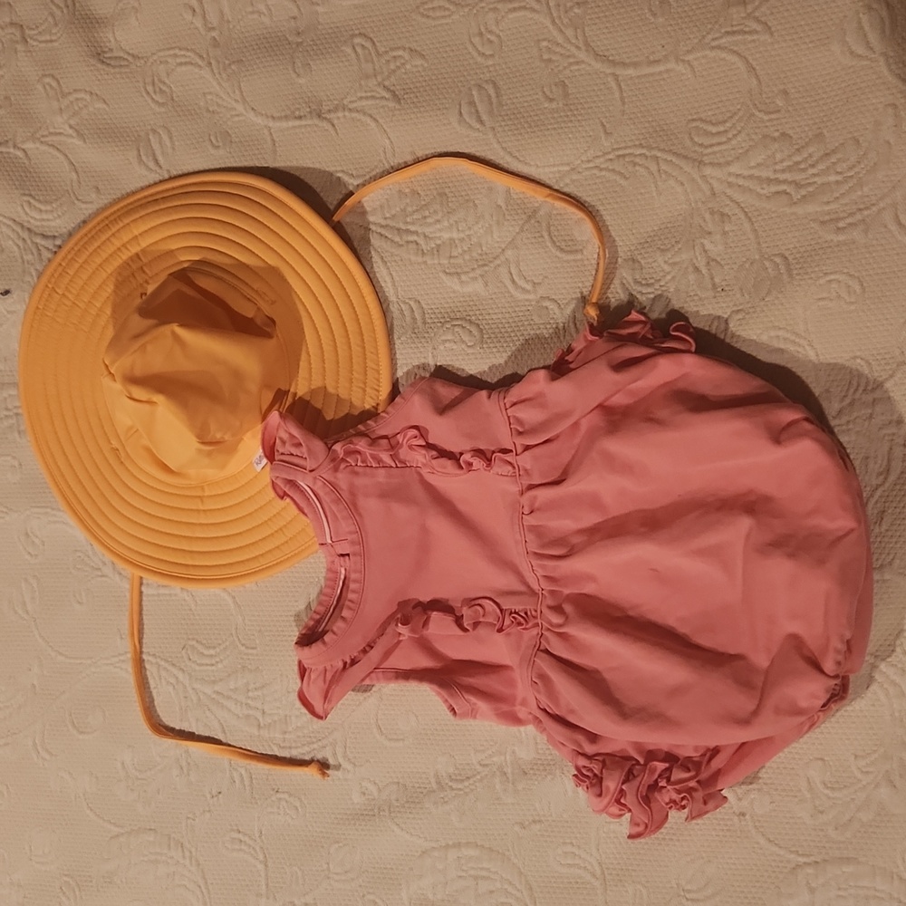 Ruffle Butts Romper and Sun Hat